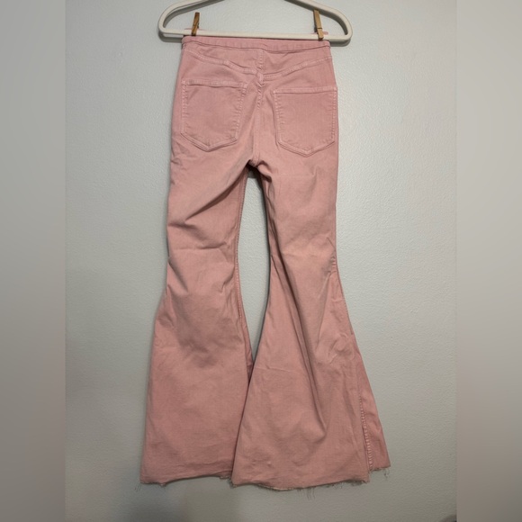 We The Free x Free People Throw It Back Reversible Flare Jeans - Pink - Picture 7 of 10